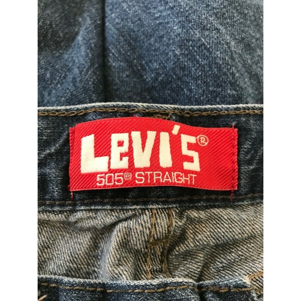 LEVI'S 505 Straight Leg Blue Jeans Boy's Size 12 Regular - Picture 7 of 7